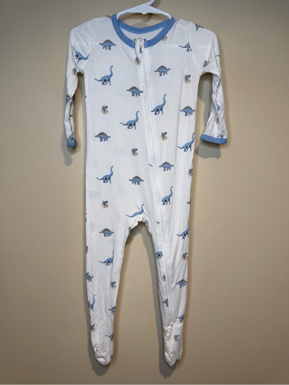 Kyte baby printed dinosaur zipper footie 18-24 months